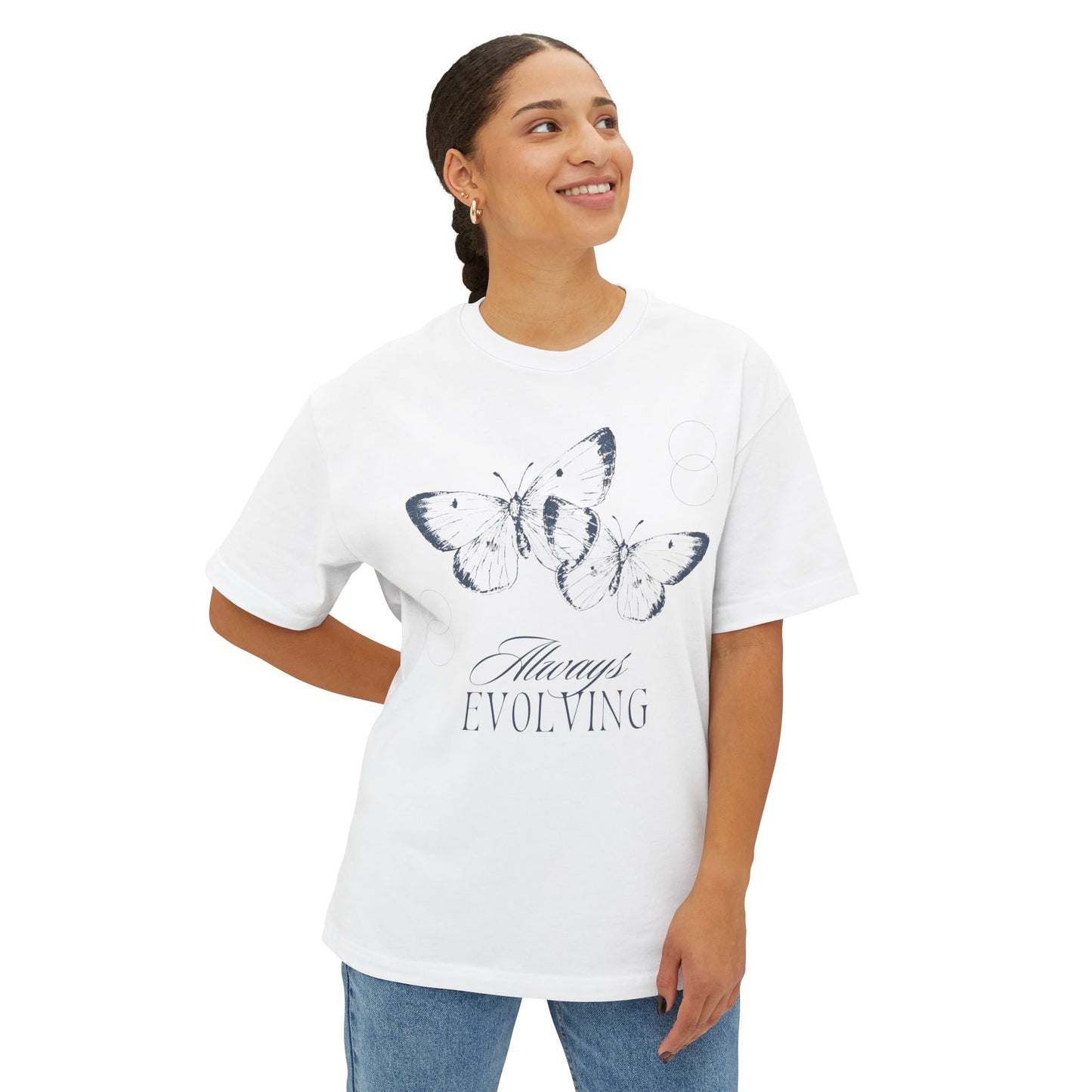 "Always Evolving" Unisex Oversized Boxy Tee