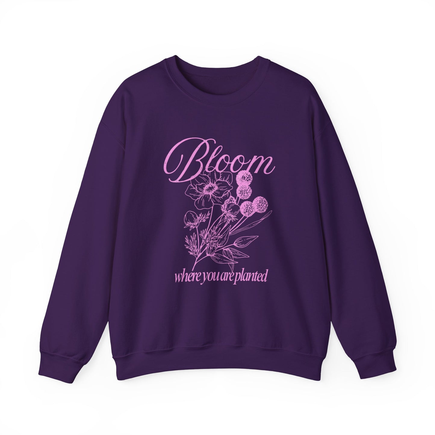"Bloom Where You Are Planted" Unisex Heavy Blend™ Crewneck Sweatshirt