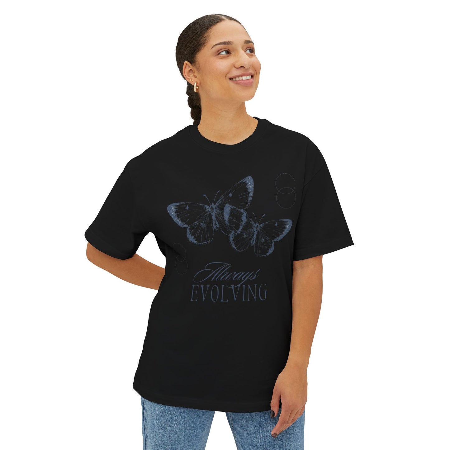 "Always Evolving" Unisex Oversized Boxy Tee