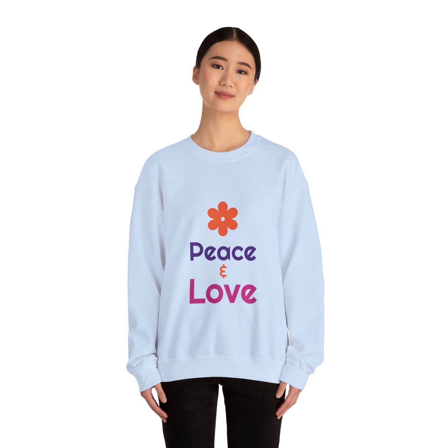 "Peace & Love" Unisex Heavy Blend™ Crewneck Sweatshirt