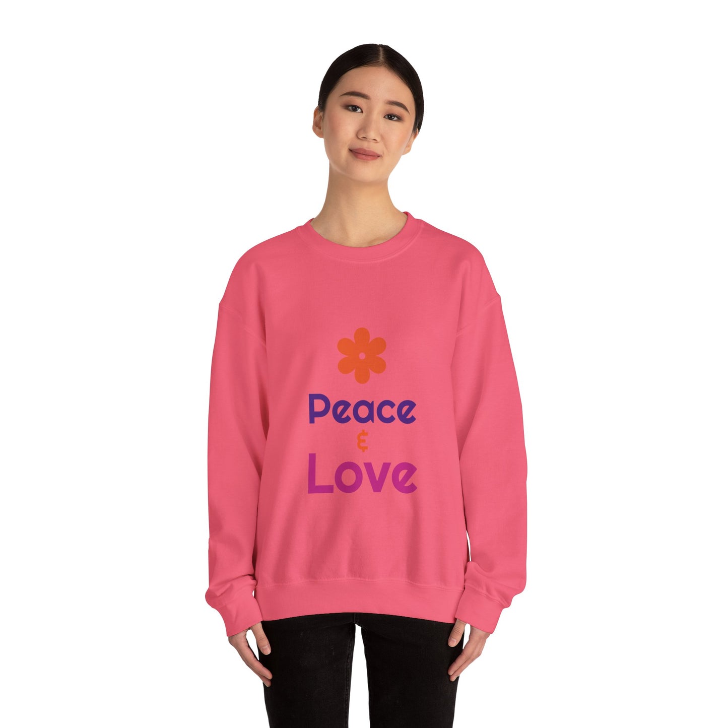 "Peace & Love" Unisex Heavy Blend™ Crewneck Sweatshirt