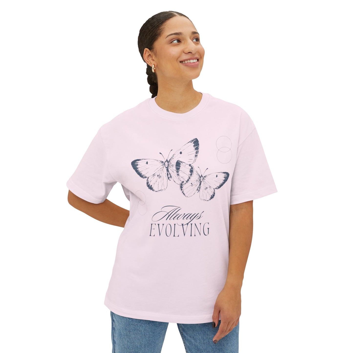 "Always Evolving" Unisex Oversized Boxy Tee