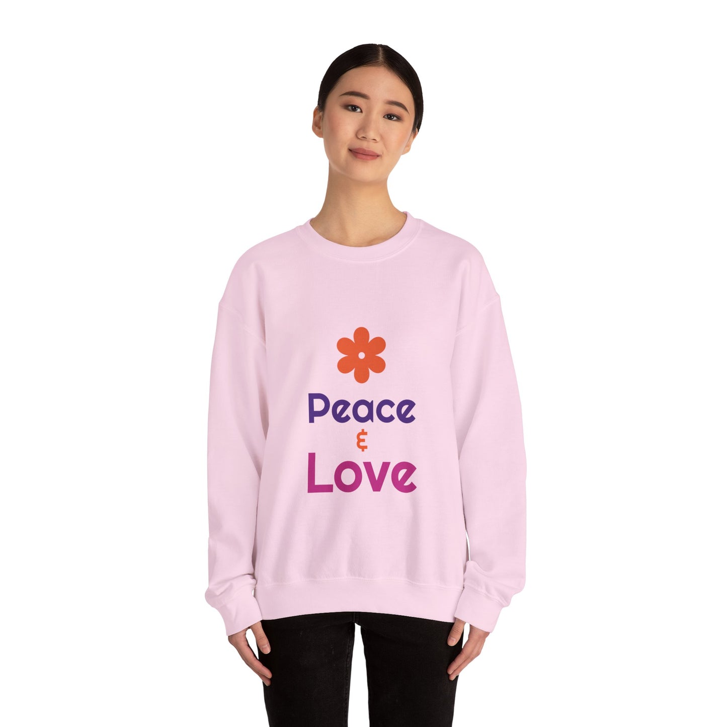 "Peace & Love" Unisex Heavy Blend™ Crewneck Sweatshirt