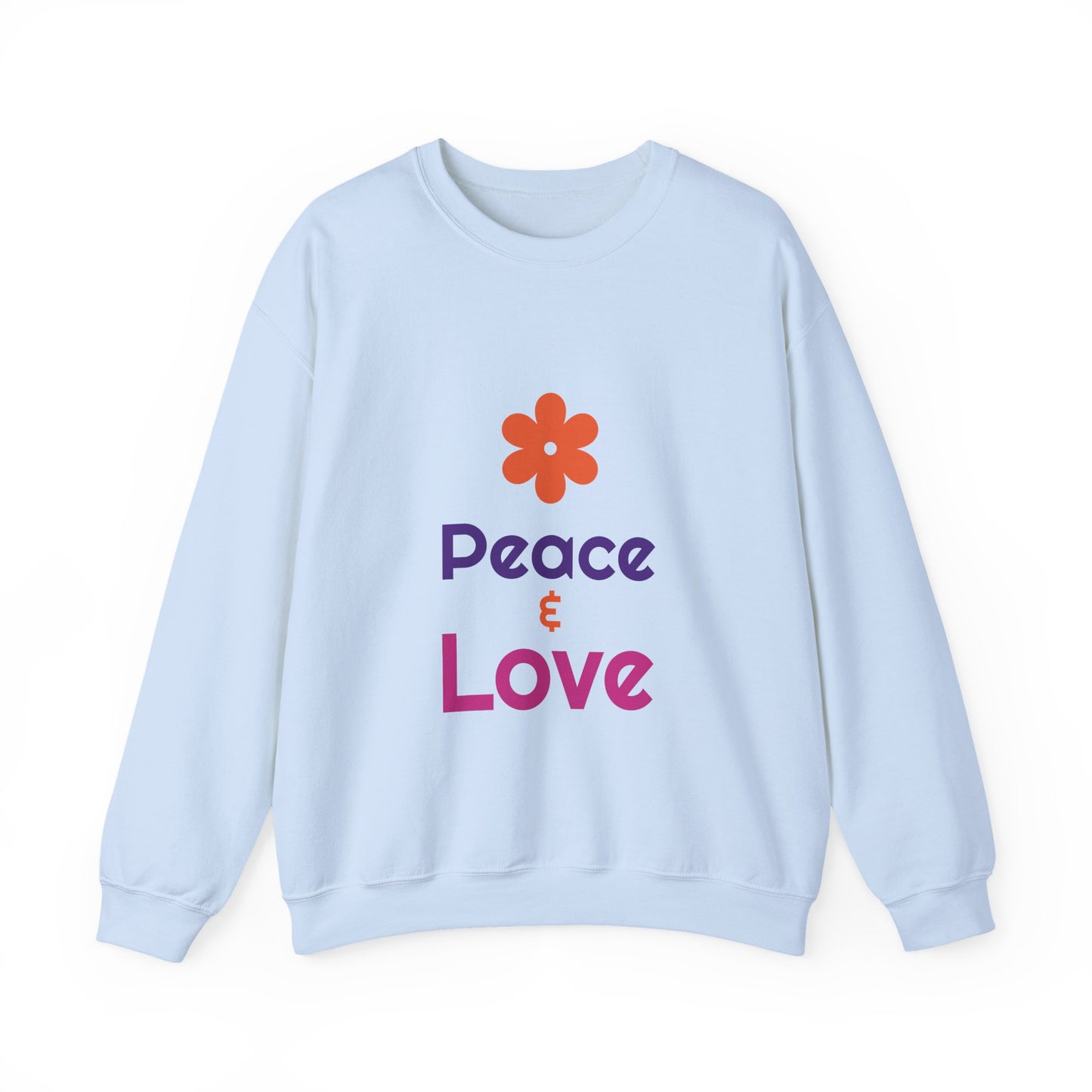 "Peace & Love" Unisex Heavy Blend™ Crewneck Sweatshirt
