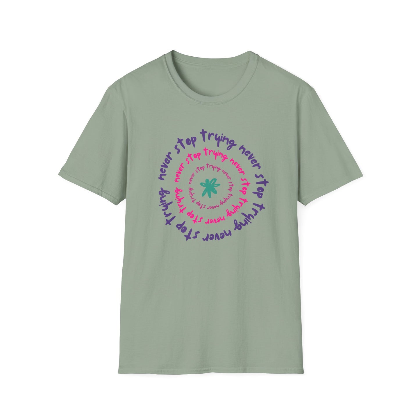 Never stop Unisex Soft style T-Shirt