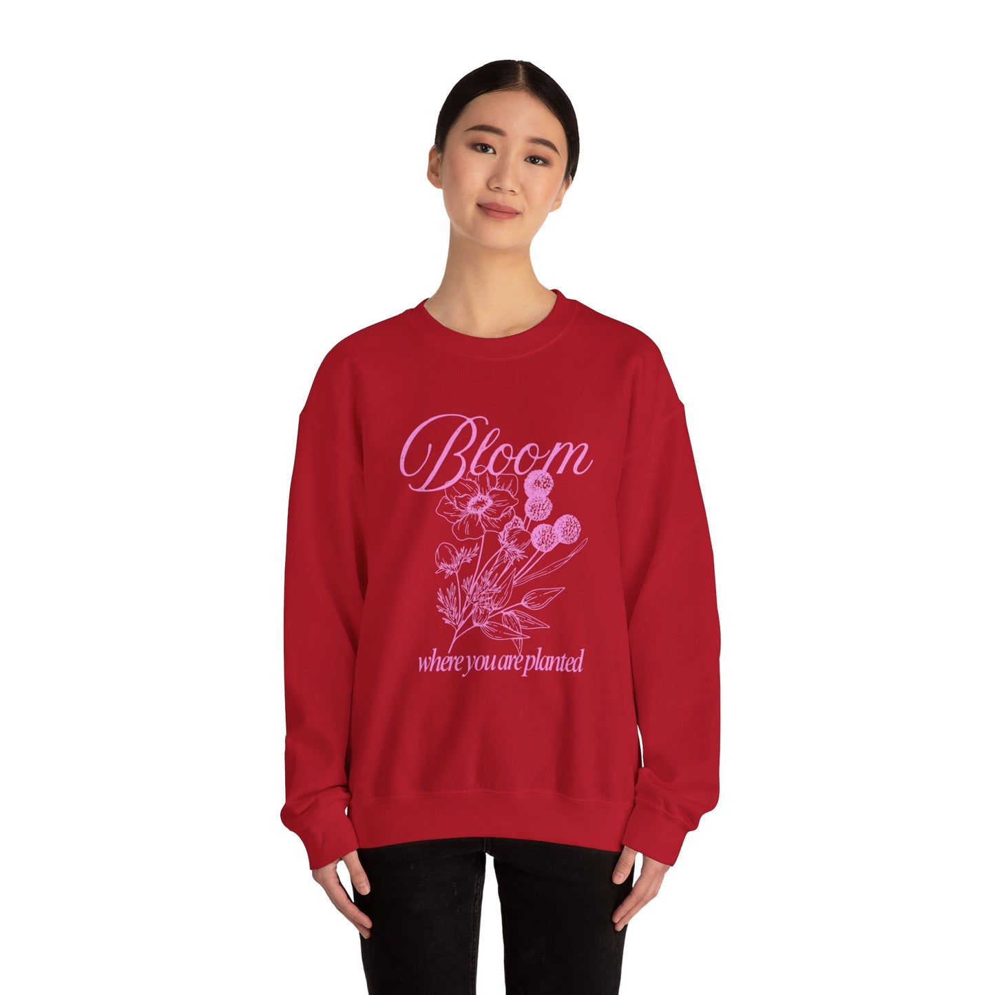 "Bloom Where You Are Planted" Unisex Heavy Blend™ Crewneck Sweatshirt