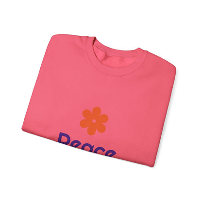 "Peace & Love" Unisex Heavy Blend™ Crewneck Sweatshirt