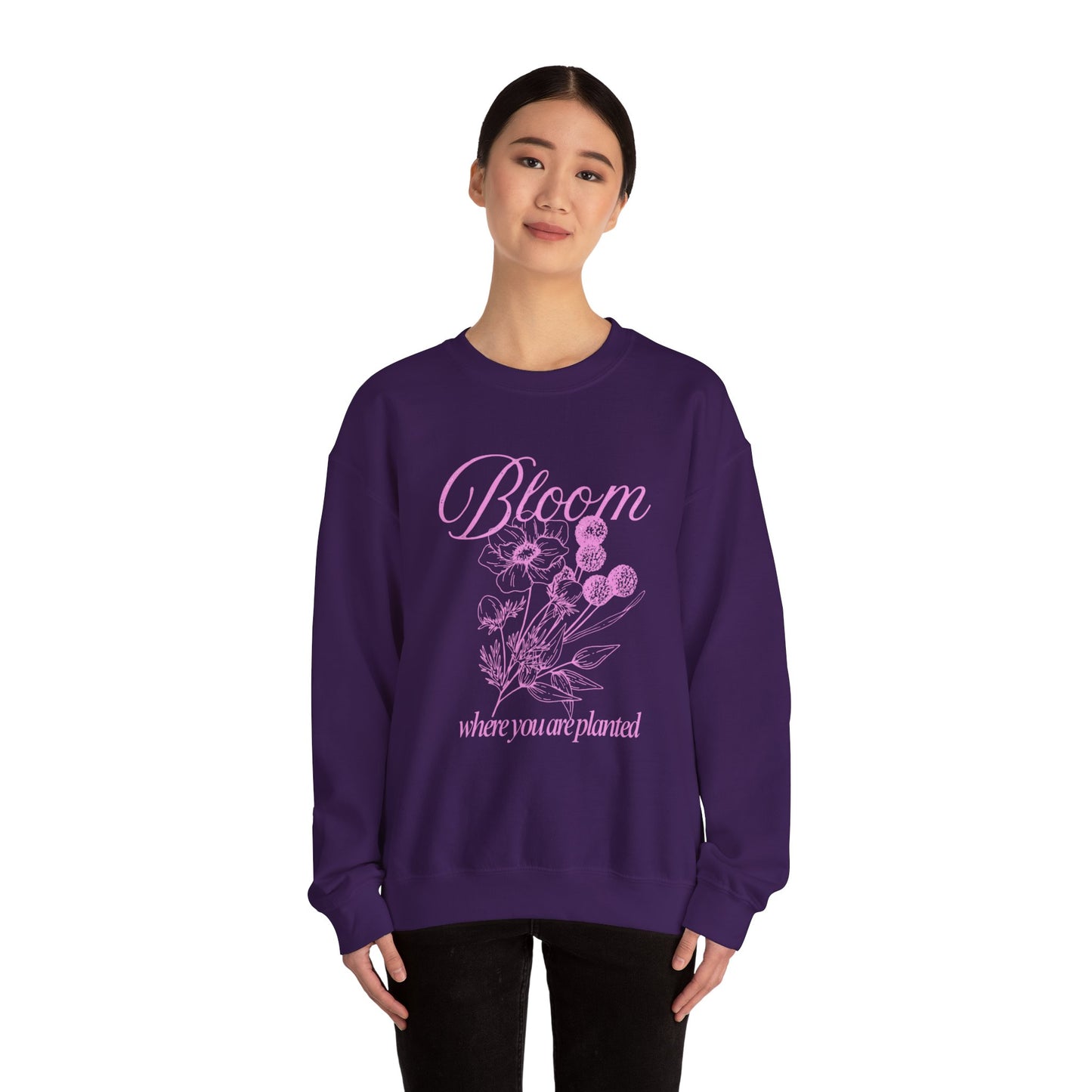 "Bloom Where You Are Planted" Unisex Heavy Blend™ Crewneck Sweatshirt