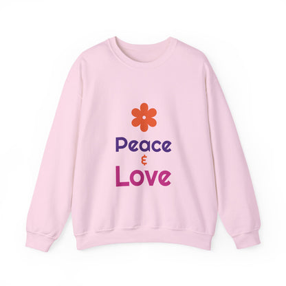 "Peace & Love" Unisex Heavy Blend™ Crewneck Sweatshirt