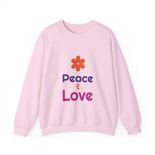 "Peace & Love" Unisex Heavy Blend™ Crewneck Sweatshirt