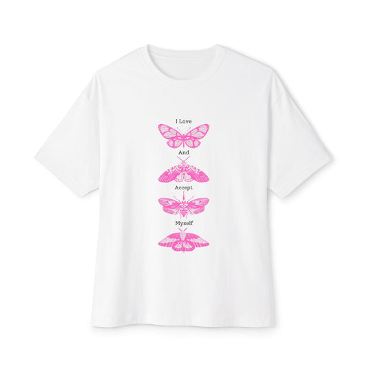 "I Love & Accept Myself" Unisex Oversized Boxy Tee