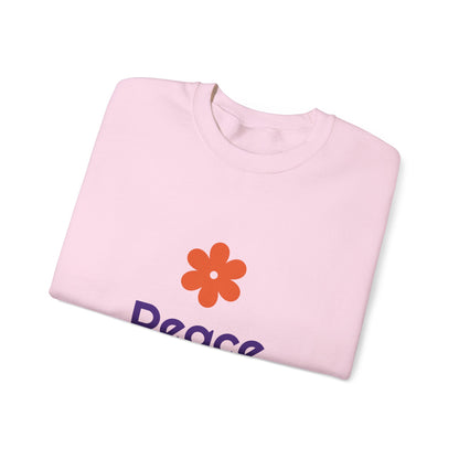 "Peace & Love" Unisex Heavy Blend™ Crewneck Sweatshirt
