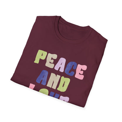 Peace and love Unisex Soft style T-Shirt