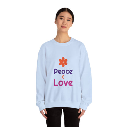 "Peace & Love" Unisex Heavy Blend™ Crewneck Sweatshirt