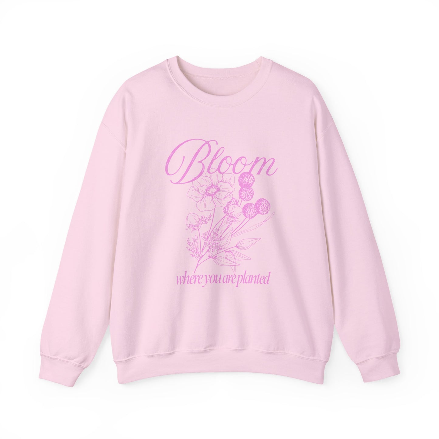 "Bloom Where You Are Planted" Unisex Heavy Blend™ Crewneck Sweatshirt