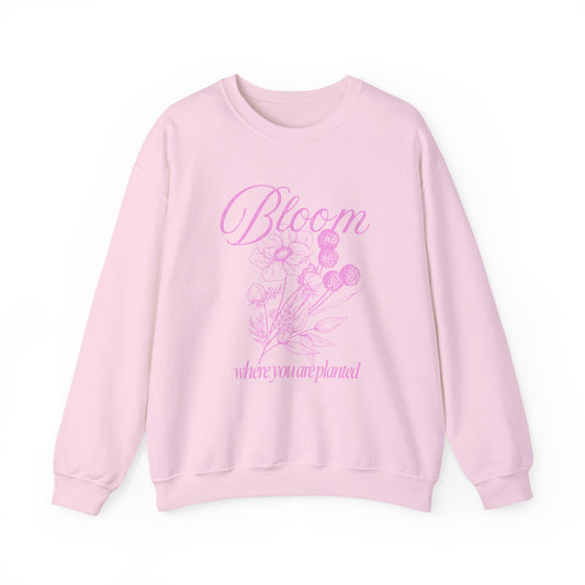 "Bloom Where You Are Planted" Unisex Heavy Blend™ Crewneck Sweatshirt