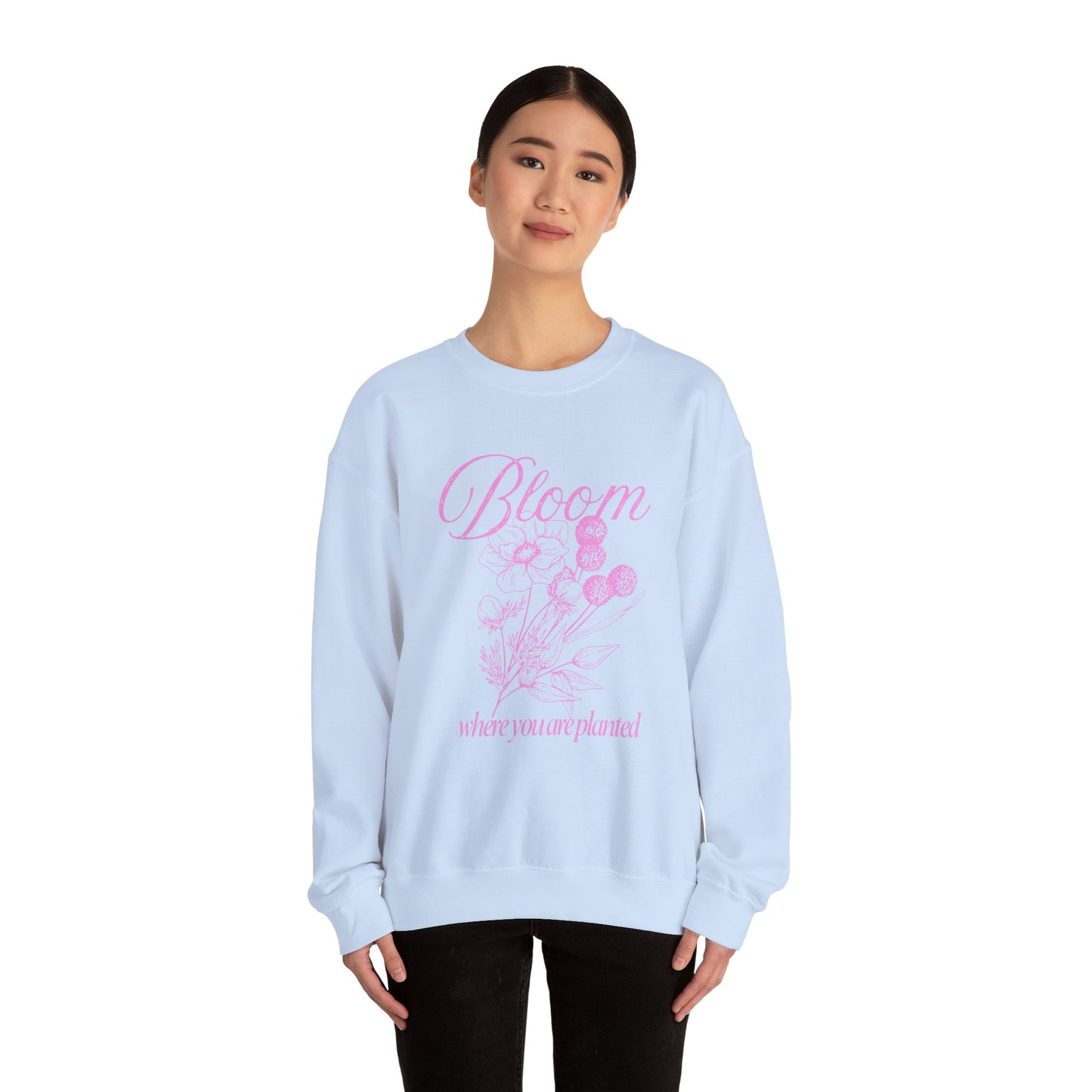 "Bloom Where You Are Planted" Unisex Heavy Blend™ Crewneck Sweatshirt