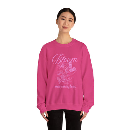 "Bloom Where You Are Planted" Unisex Heavy Blend™ Crewneck Sweatshirt