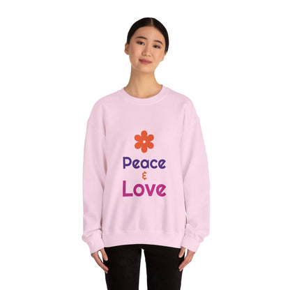 "Peace & Love" Unisex Heavy Blend™ Crewneck Sweatshirt