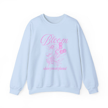"Bloom Where You Are Planted" Unisex Heavy Blend™ Crewneck Sweatshirt