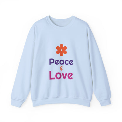 "Peace & Love" Unisex Heavy Blend™ Crewneck Sweatshirt