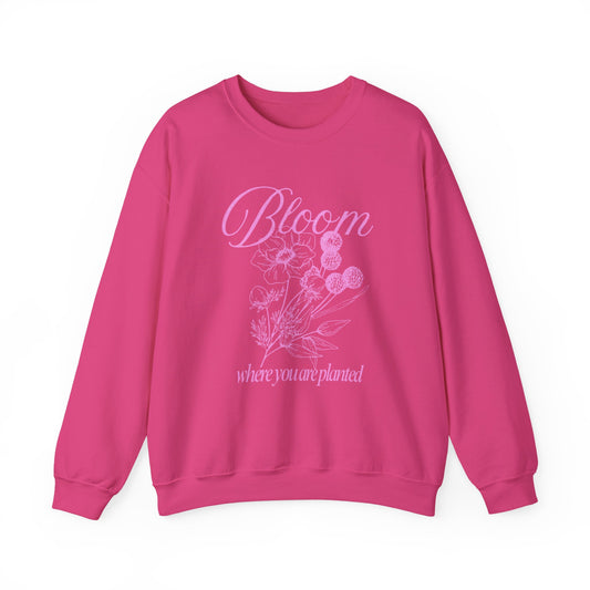 "Bloom Where You Are Planted" Unisex Heavy Blend™ Crewneck Sweatshirt