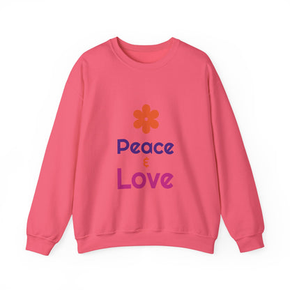 "Peace & Love" Unisex Heavy Blend™ Crewneck Sweatshirt